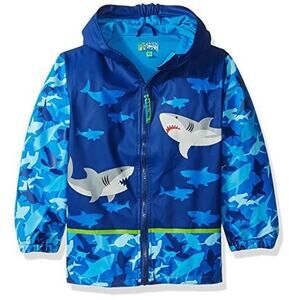Stephen Joseph Lined Novelty Shark Rain Coat Unisex Kid's 6X